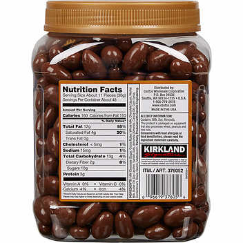 Kirkland 招牌杏仁，牛奶巧克力，3 磅