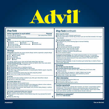 Advil 布洛芬 200 毫克，止痛药/退烧药，360 片