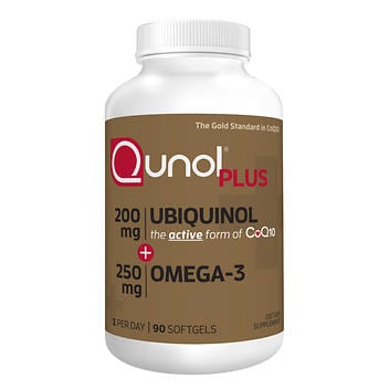 Qunol Plus CoQ10 泛醇 200 mg。 含 Omega-3，90 粒软胶囊
