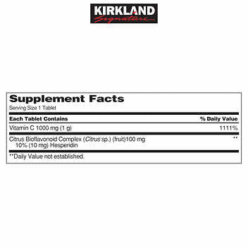 Kirkland Signature 维生素 C 1000 毫克，500 片
